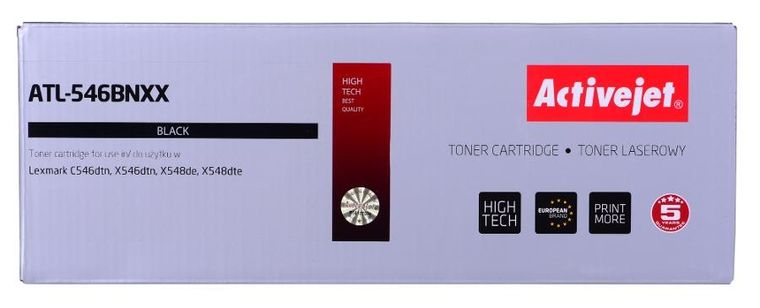 Activejet, toner do drukarki, ATL-546BNXX, zamiennik Lexmark C546U1KG, Supreme, 8000 stron, czarny