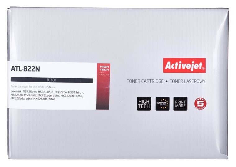 Activejet, toner do drukarki, ATL-822N, zamiennik Lexmark 58D2H00, Supreme, 15000 stron, czarny