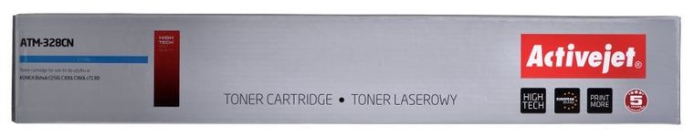 Activejet, toner do drukarki, ATM-328CN, zamiennik Konica Minolta TN328C, Supreme, 28000 stron, błękitny