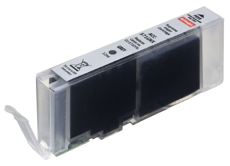 Activejet, tusz do drukarki, zamiennik Canon CLI-571G XL, Supreme, 12 ml, szary, ACC-571GNX