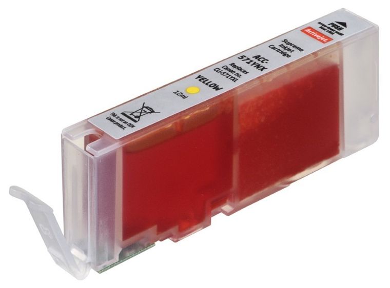 Activejet, tusz do drukarki, zamiennik Canon CLI-571Y XL, Supreme, 12 ml, żółty, ACC-571YNX