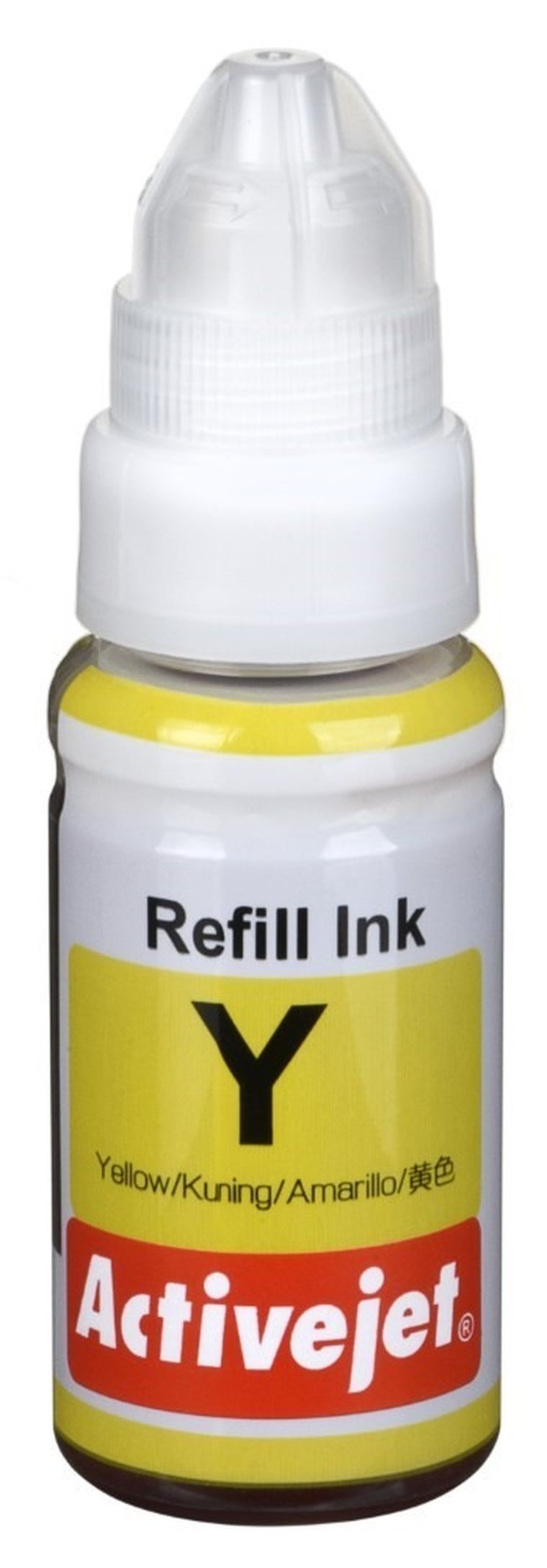 Activejet, tusz do drukarki, zamiennik Canon GI-490Y, Supreme, 70 ml, żółty, AC-G490Y