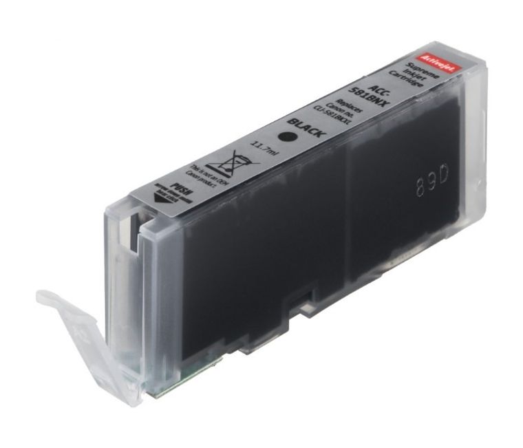 Activejet, tusz do drukarki, zamiennik CLI-581Bk XL, Supreme, 11,70 ml, czarny, ACC-581BNX