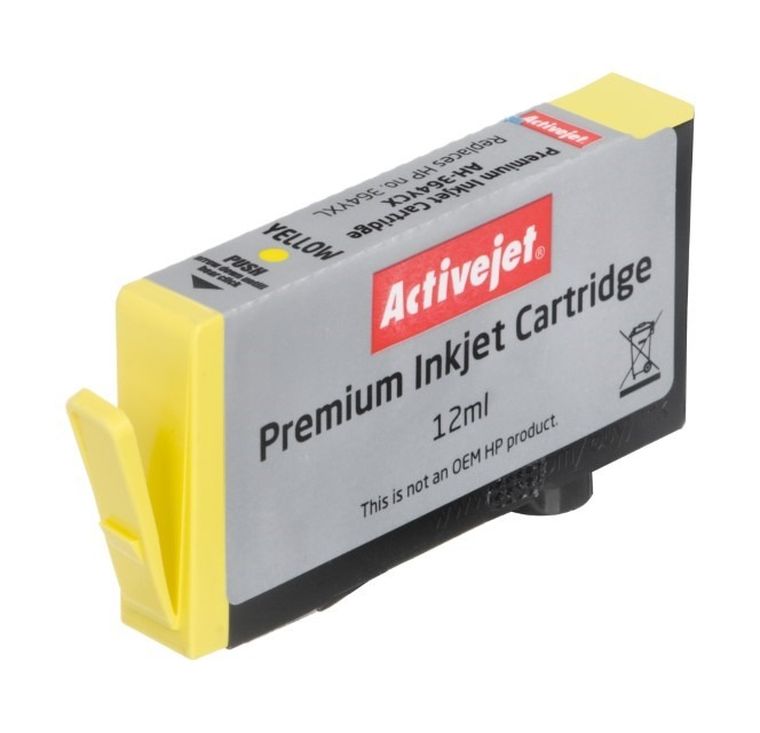 Activejet, tusz do drukarki, zamiennik HP 364XL CB325EE, Premium, 12 ml, żółty, AH-364YCX