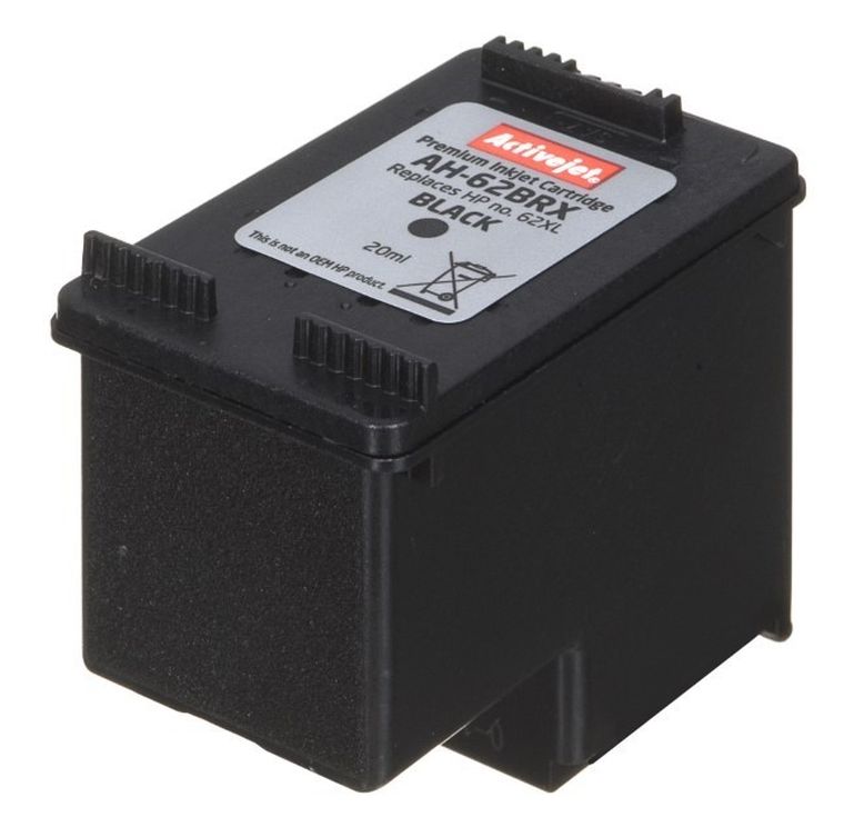 Activejet, tusz do drukarki, zamiennik HP 62XL C2P05AE, Premium, 20 ml, czarny, AH-62BRX