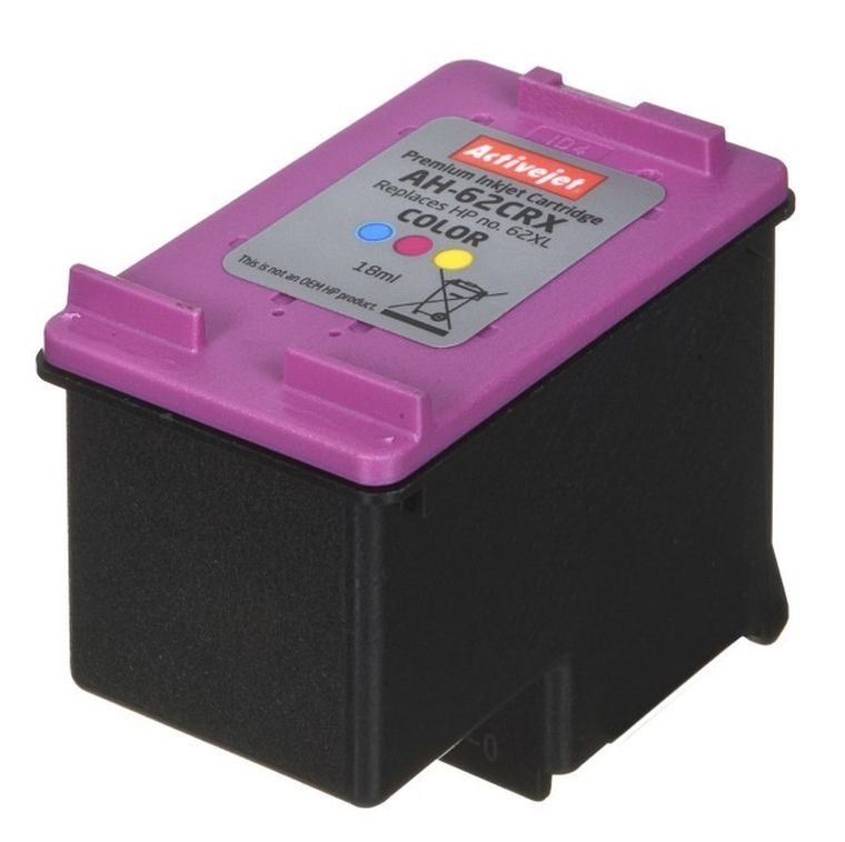 Activejet, tusz do drukarki, zamiennik HP 62XL C2P07AE, Premium, 18 ml, kolor, AH-62CRX