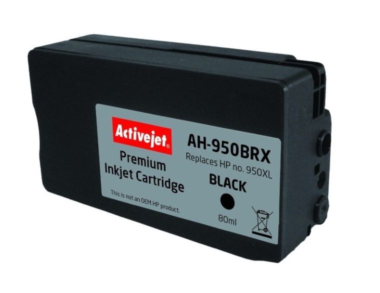 Activejet, tusz do drukarki, zamiennik HP 950XL CN045AE, Premium, 80 ml, czarny, AH-950BRX
