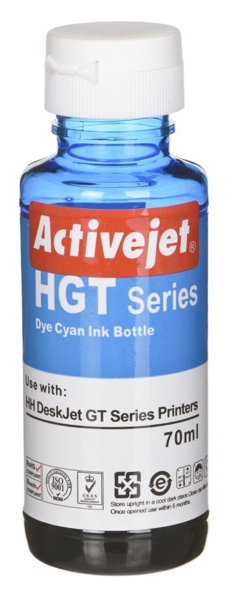 Activejet, tusz do drukarki, zamiennik HP GT52C M0H54AE, Supreme, 70 ml, niebieski, AH-GT52C