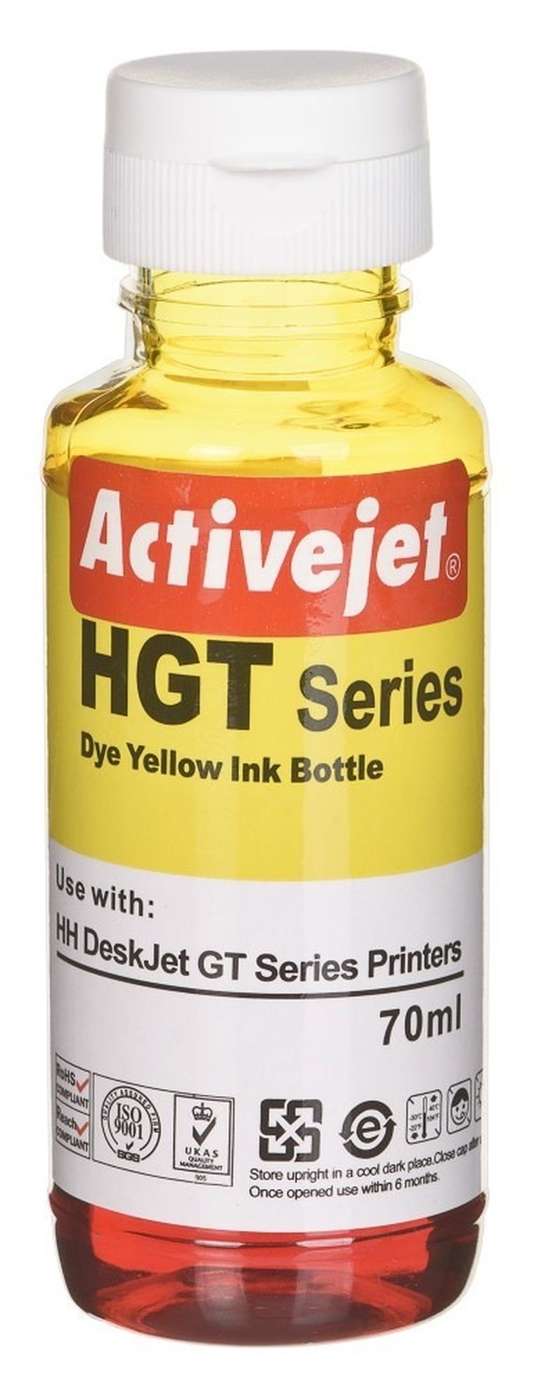Activejet, tusz do drukarki, zamiennik HP GT52Y M0H56AE, Supreme, 70 ml, żółty, AH-GT52Y
