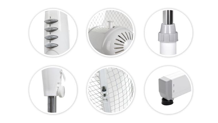 Activejet, wentylator stojący, Regular, WSR-40B, biały