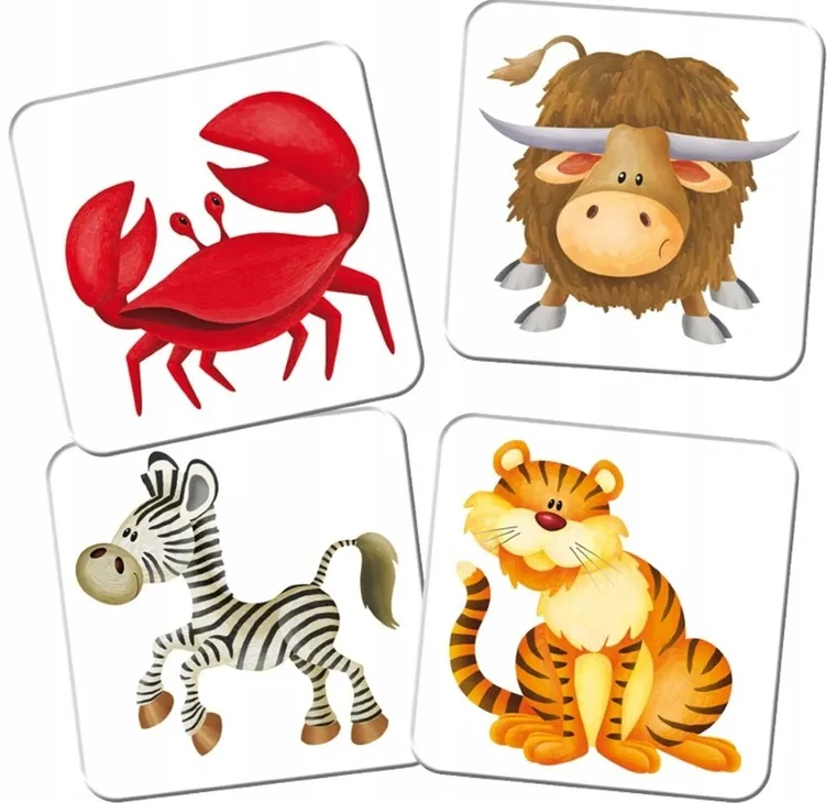 Adamigo, Kuferek pełen gier, Zoo Memory, zestaw 4 gier edukacyjnych