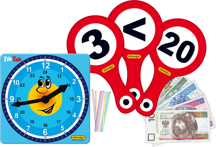 Adamigo, Kuferek ucznia, zestaw pomocy edukacyjnych