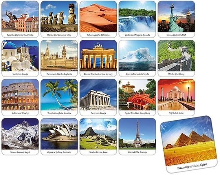 Adamigo, Poznaję świat, memory, gra pamięciowa