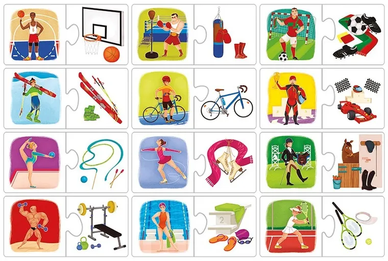 Adamigo, Sport i atrybuty, puzzle, 24 elementy
