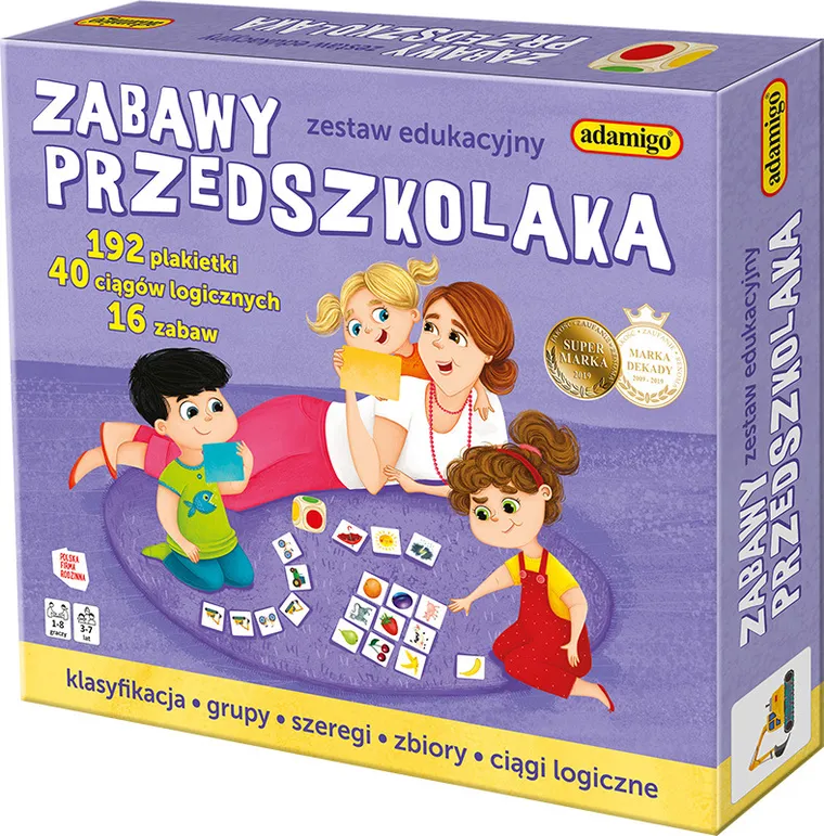 Adamigo, Zabawy Przedszkolaka, zestaw gier logicznych i edukacyjnych