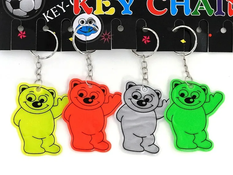 Adar, brelok odblaskowy, miś, 12 szt.