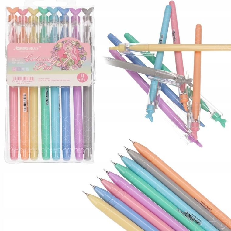 Adar, flamastry dwustronne, ogon syreny, 8 kolorów