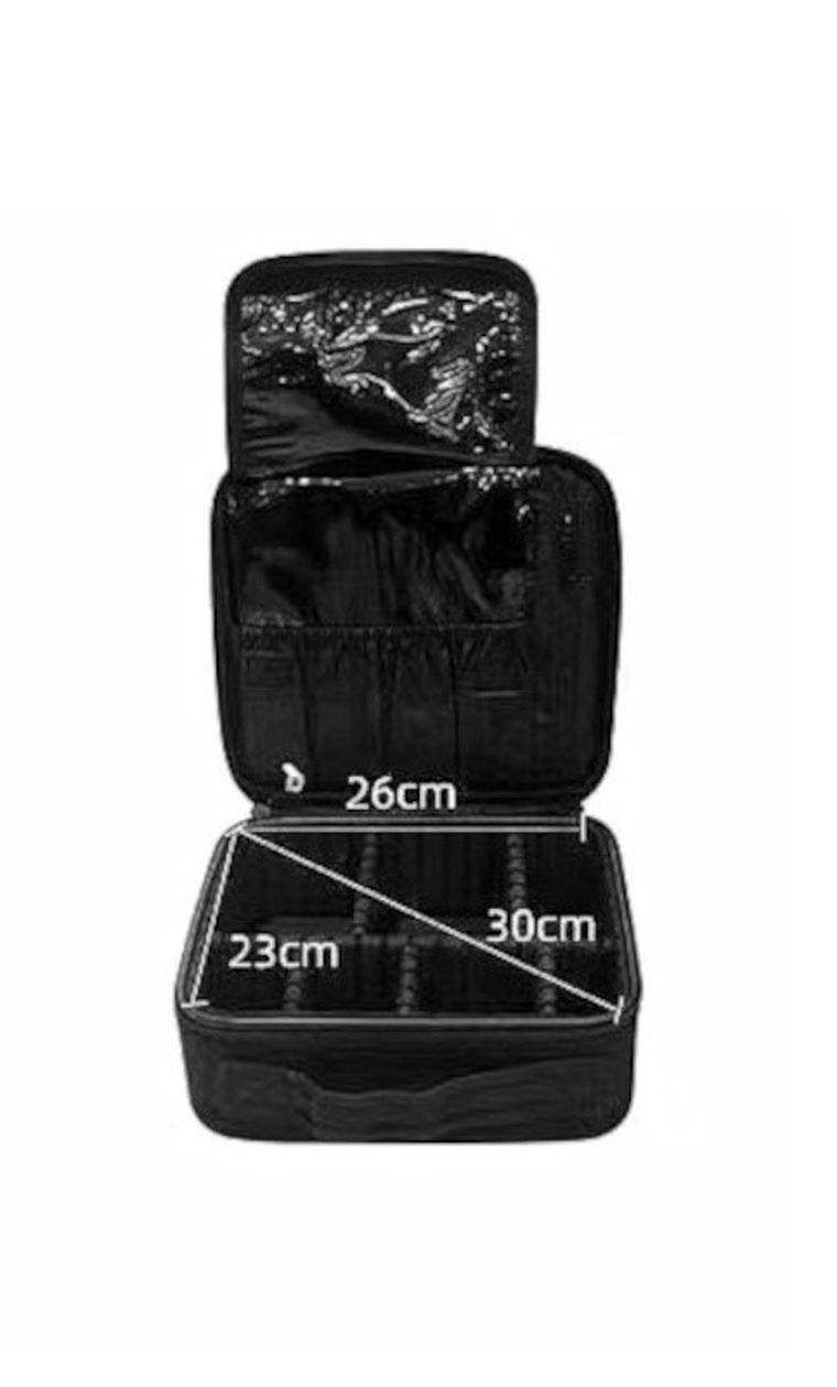 Adar, kuferek na kosmetyki, czarny, 26-23-10 cm