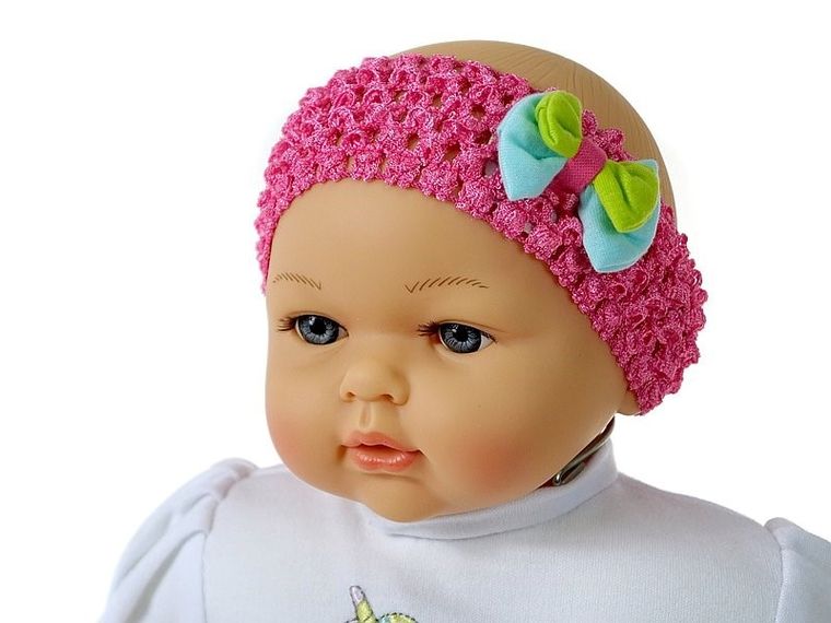 Adar, lalka śpiewająca i mówiąca po polsku, ubranko w kropki, 45 cm