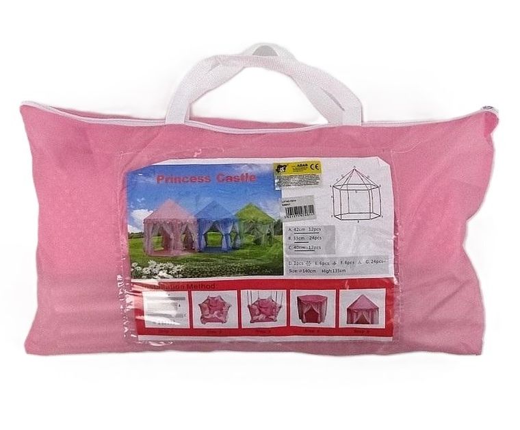 Adar, namiot, różowy, 140-135 cm