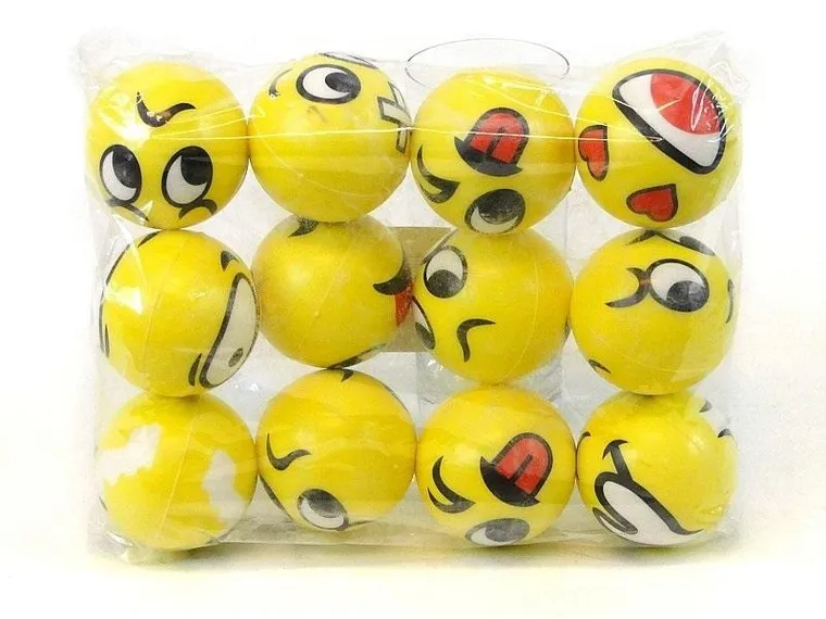 Adar, piłeczki piankowe, buźki, 6 cm, 12 szt.