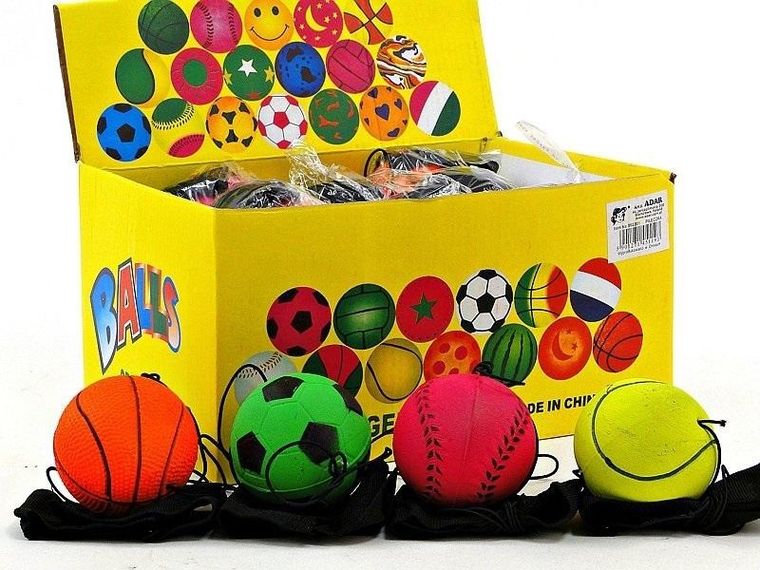 Adar, piłka na gumce, 6 cm, 24 szt.