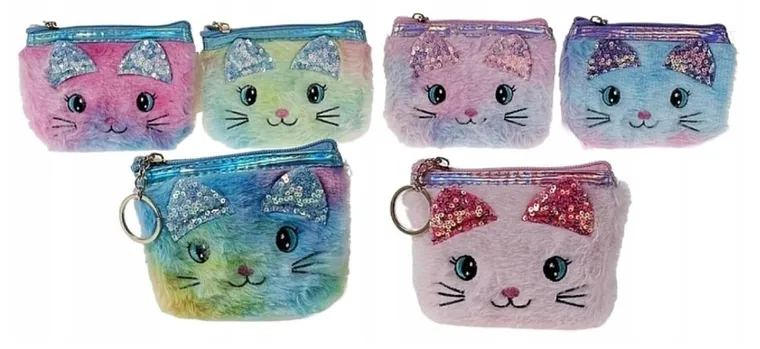 Adar, portfel pluszowy, kotek, 1 szt.