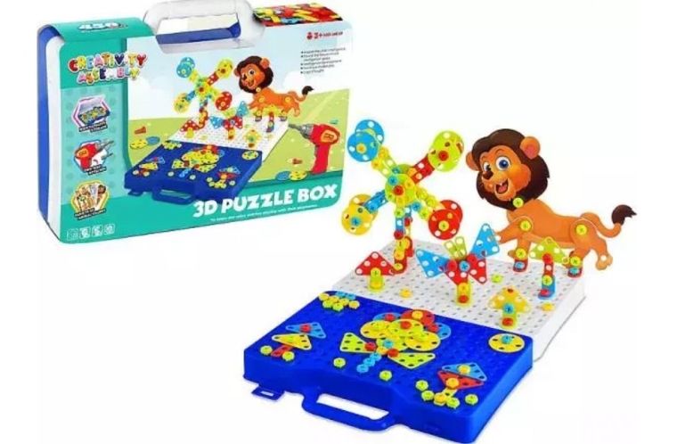 Adar, układanka, puzzle do przykręcania w walizce