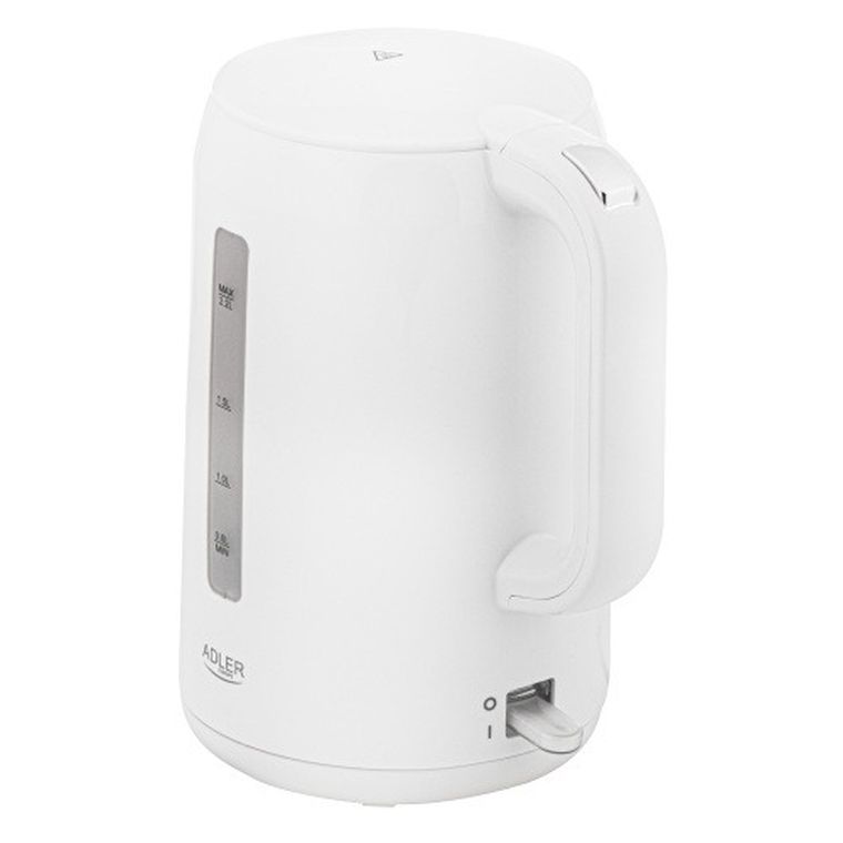 Adler, czajnik elektryczny, biały, 2,2l