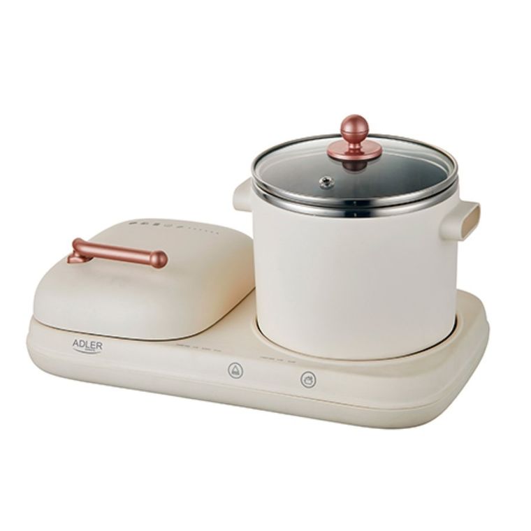 Adler, stacja śniadaniowa 2w1, grill i garnek do gotowania