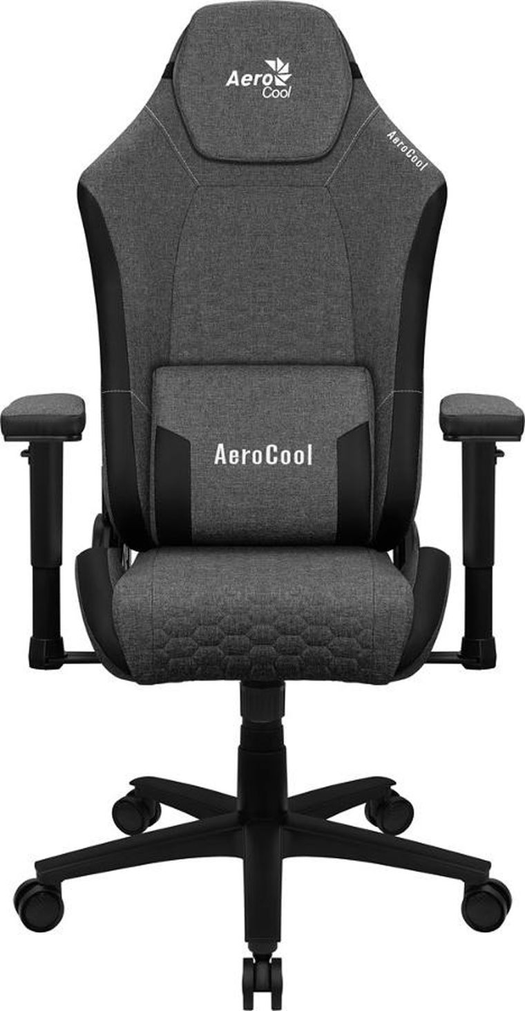 Aerocool, Crown Aeroweave, fotel gamingowy, Ash Black