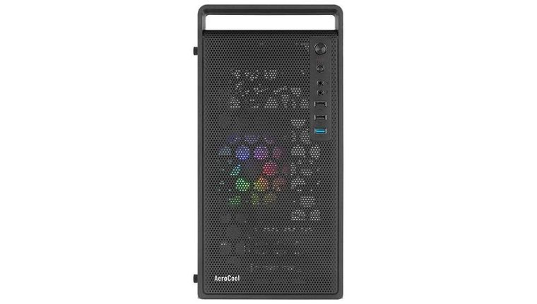 Aerocool, obudowa komputerowa, PGS Cs-109-G-Bk-V1 Frgb, Czarna