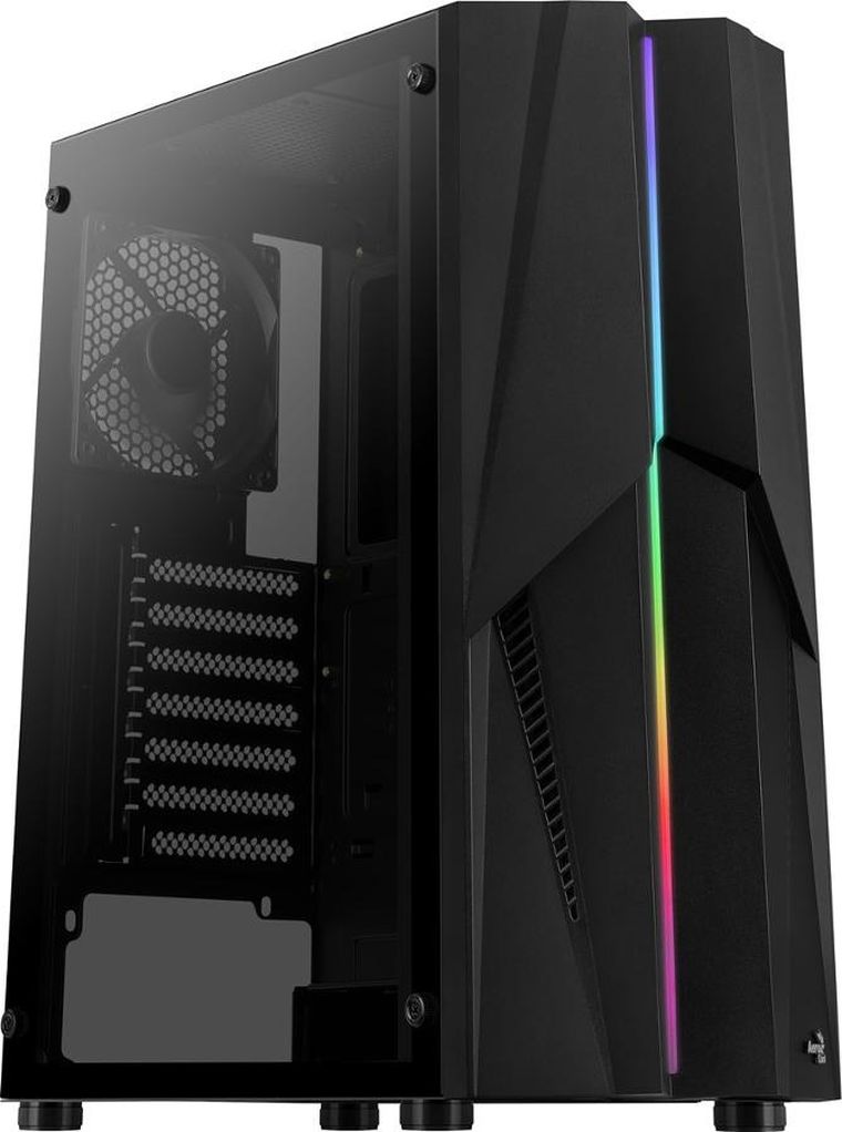Aerocool, obudowa komputerowa, PGS Mecha-G-Bk-V1 Rgb, Czarna