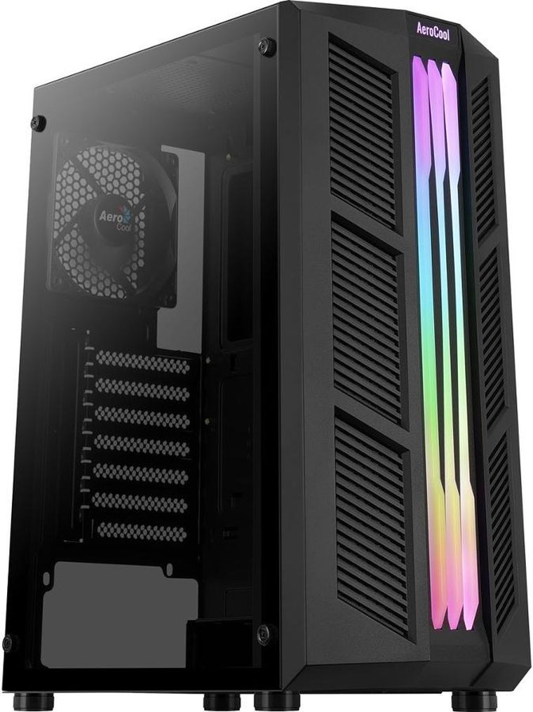 Aerocool, PGS Prime-G-BK-v1, obudowa komputerowa, RB, czarna