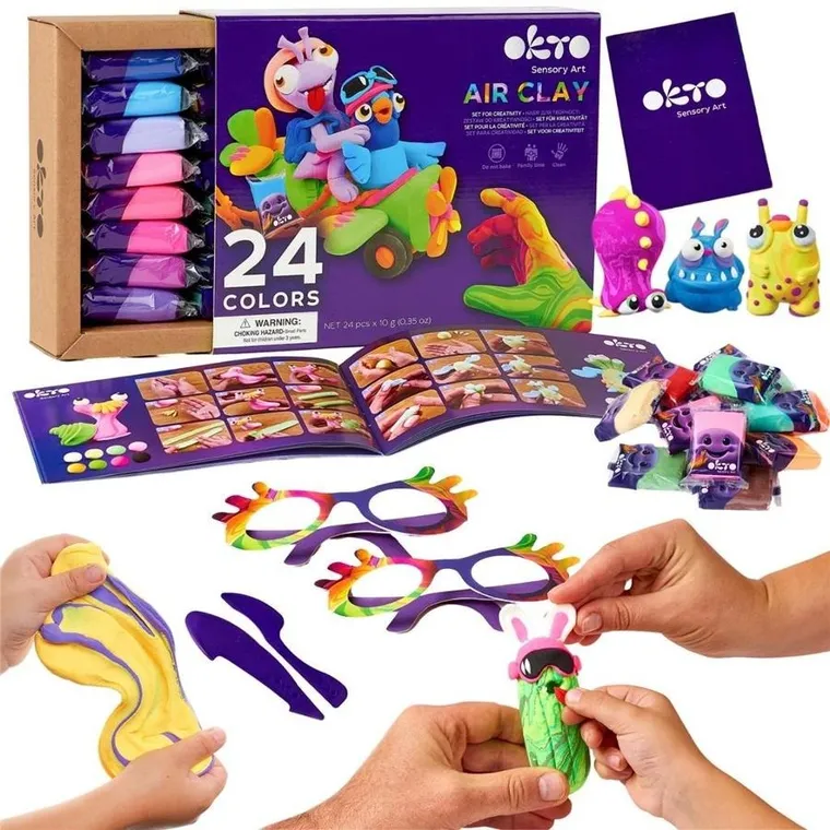 Air Clay, zestaw lekkiej ciastoliny, 24 kolory