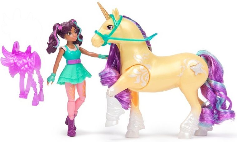 Akademia Jednorożców, lalka Ava i świecący jednorożec Listka