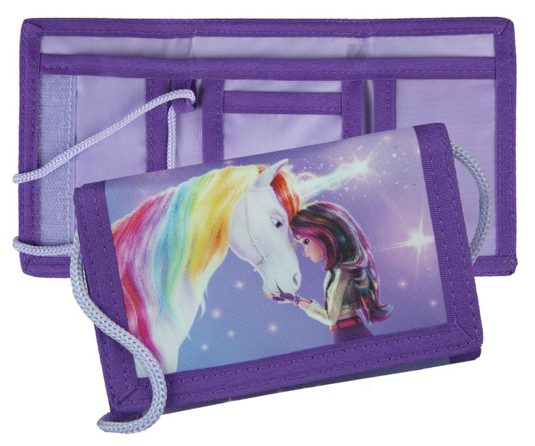 Akademia Jednorożców, portfel, fioletowy