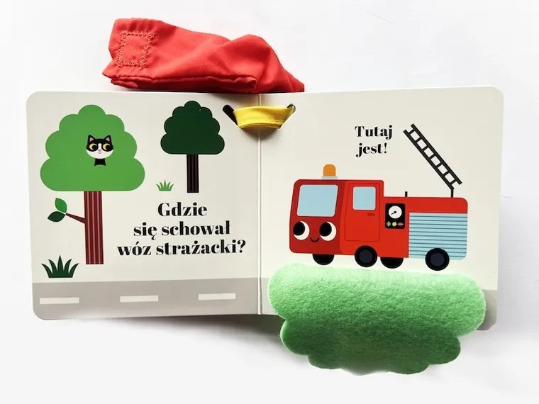 Akademia Mądrego Dziecka. Gdzie się schował wóz strażacki? Zabawa w chowanego