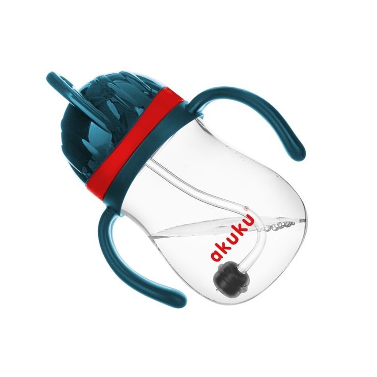 Akuku, bidon ze słomką z odważnikiem, A0164, 280 ml