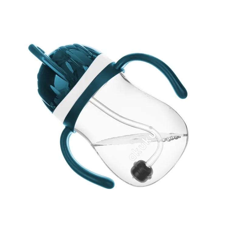 Akuku, bidon ze słomką z odważnikiem, A0166, 280 ml