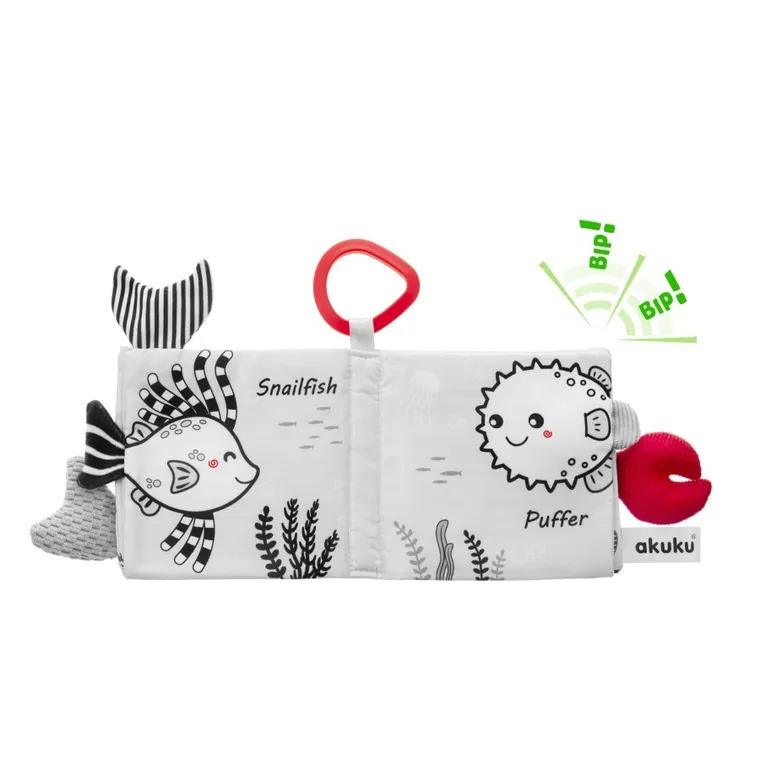 Akuku, książeczka sensoryczna, zwierzęta morskie