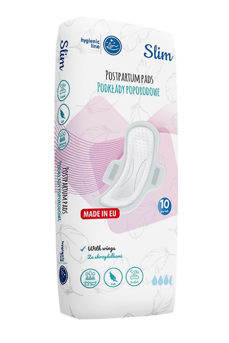 Akuku, podkład poporodowy, slim, 10 szt.