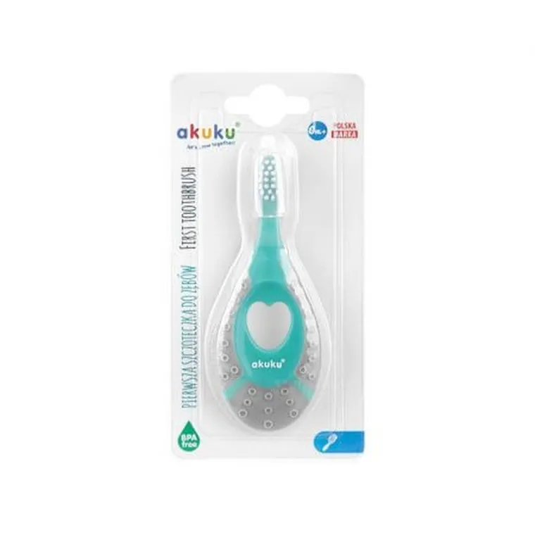 Akuku, szczoteczka do zębów, mint, 0-2 l