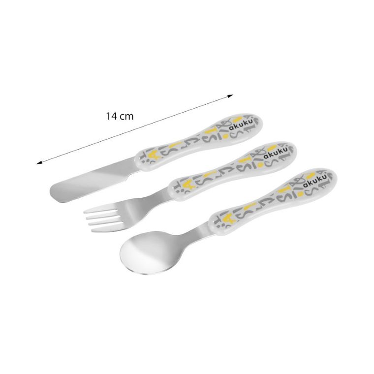Akuku, sztućce metalowe, 3 szt.