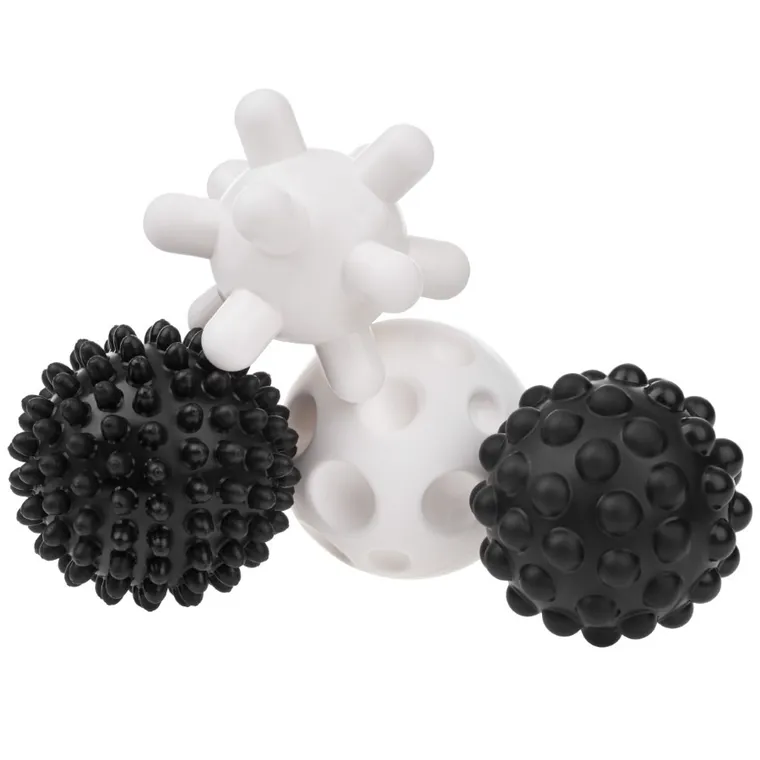 Akuku, zestaw piłeczek sensorycznych, czarno-białe