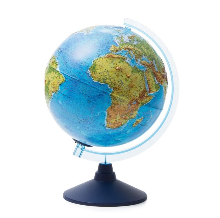 Alaysky, globus o średnicy 25 cm z mapą fizyczną, polityczną i aplikacją