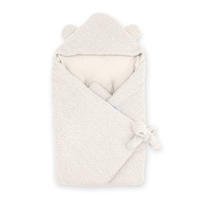 Albero Mio, Cotton Muślin & Boucle, otulacz do fotelika, wanilia