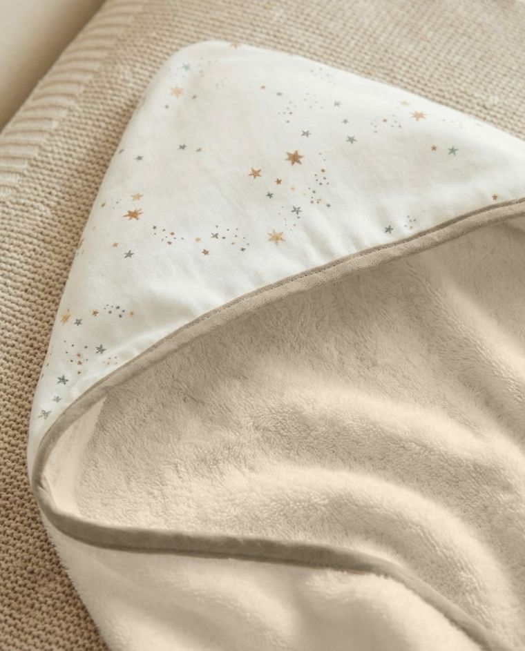 Albero Mio, Gwiezdny pył, ręcznik bambusowy z kapturkiem, 70-120 cm