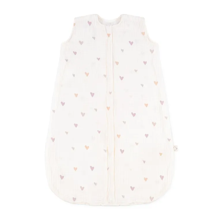Albero Mio, Mini Hearts, śpiworek do spania, muślinowy,TOG 0.5, rozmiar M