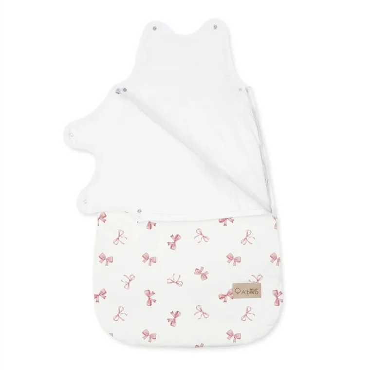 Albero Mio, Pudrowe kokardki, śpiworek do spania, TOG 1.5, rozmiar S